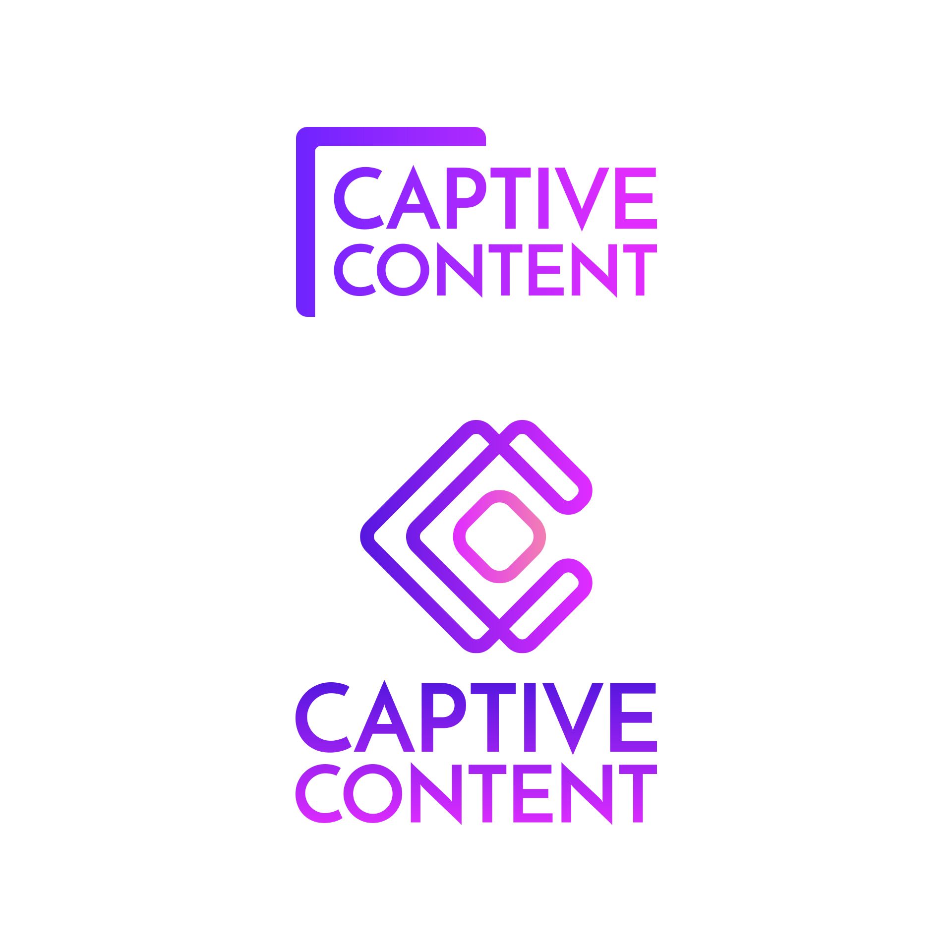 A preliminary design of Captive Content's logo