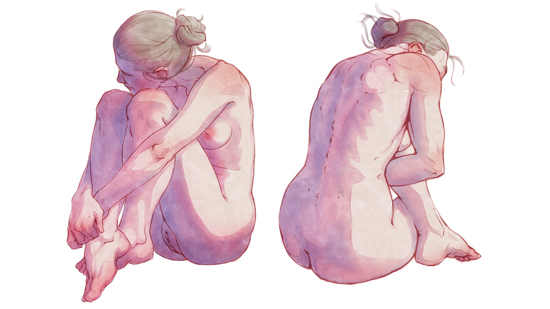 A sketch of a nude model