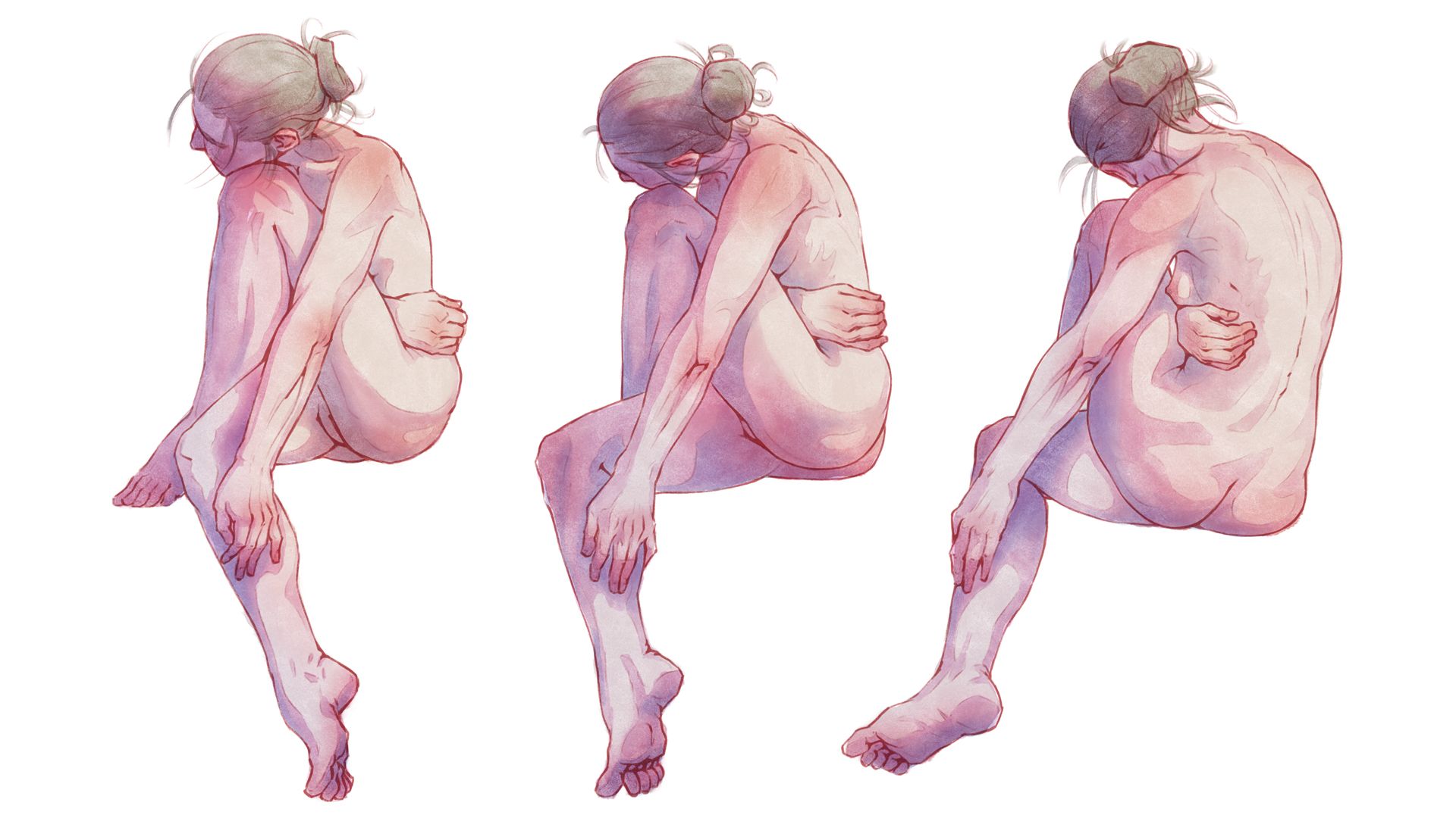 A sketch of a nude model