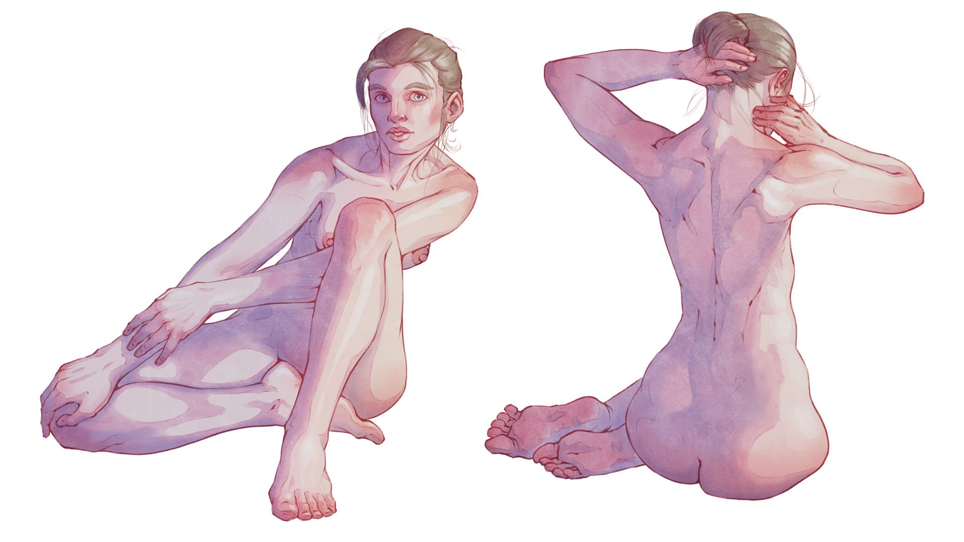A sketch of a nude model