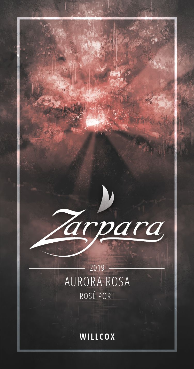 Zarpara's Aurora wine label design