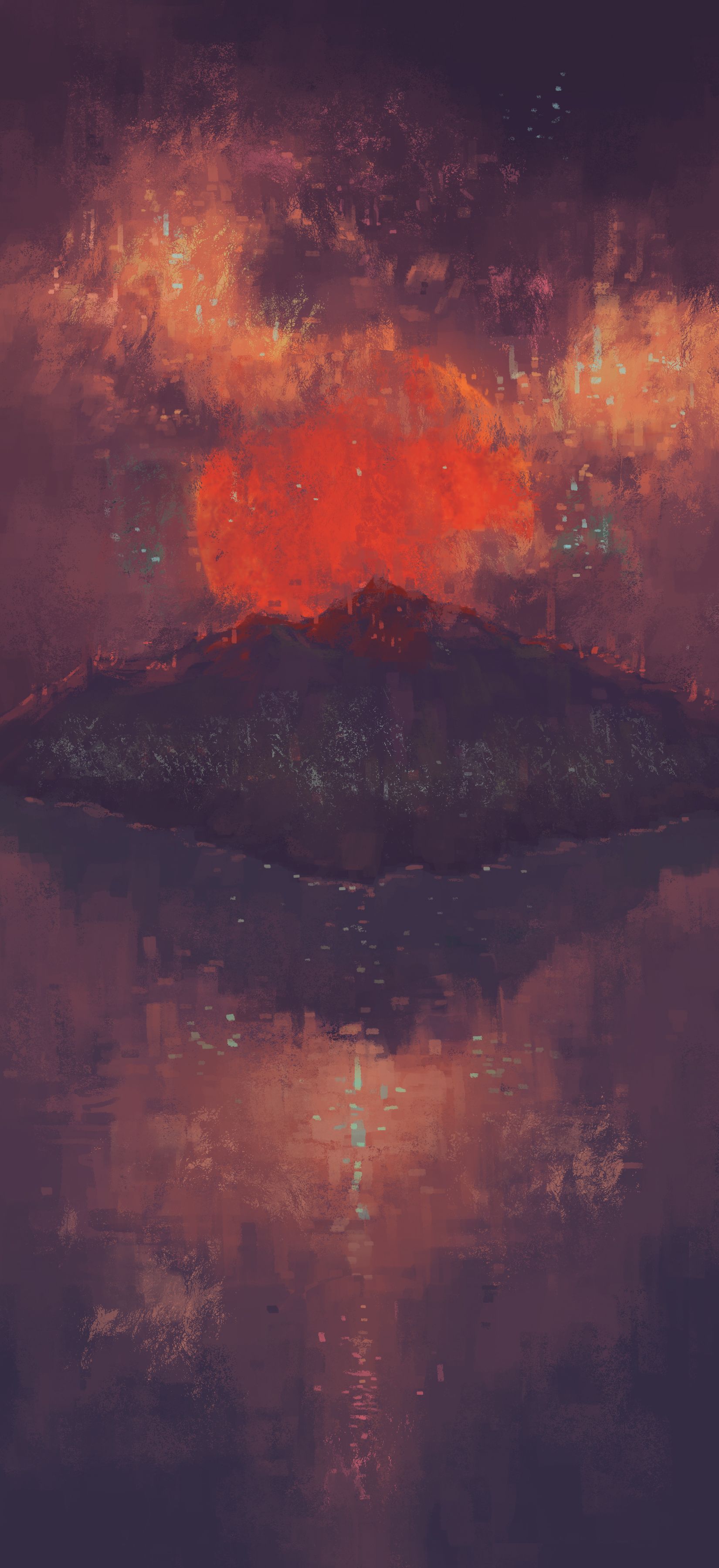 The background illustration for Zarpara's Luna de Sangre wine label