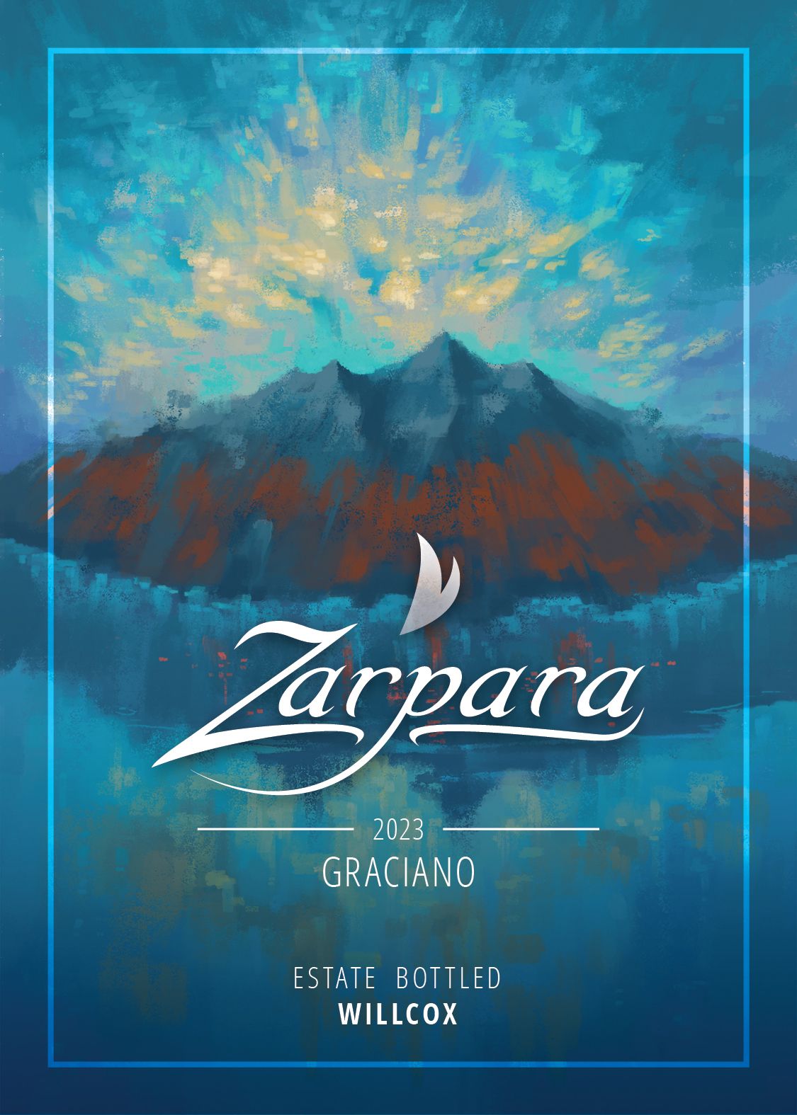 Zarpara's red wine label design