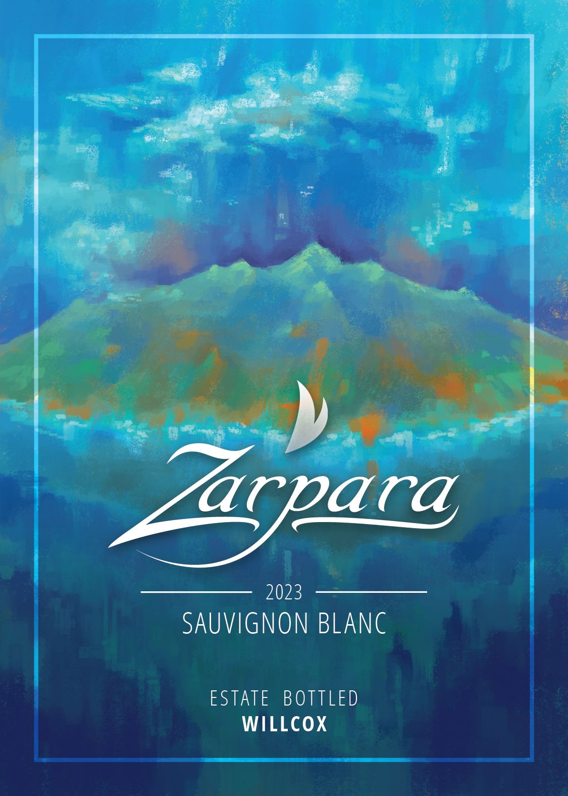 Zarpara's white wine label design